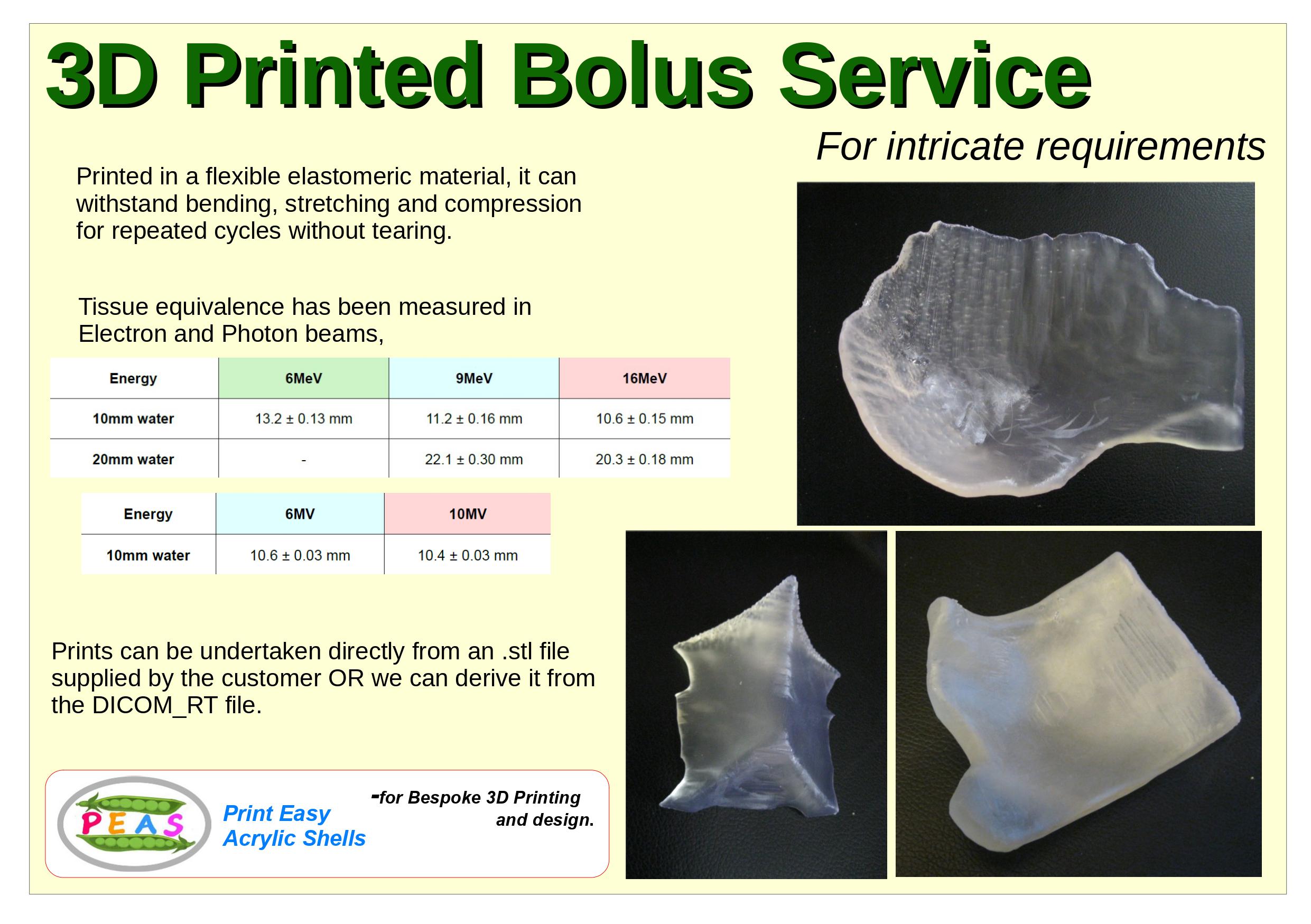 3D Printed Bolus Service